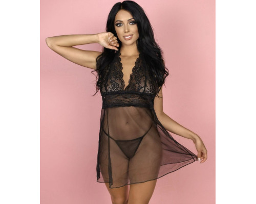 Эротический прозрачный бэби-долл с кружевным верхом