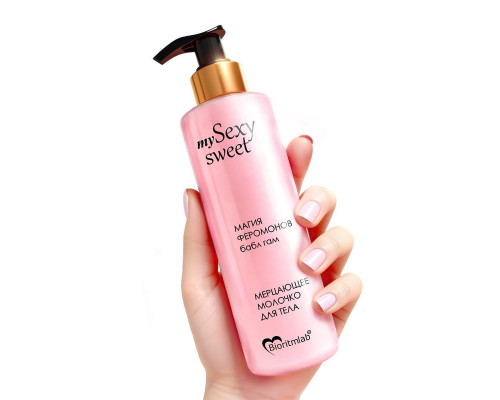 Молочко для тела Sexy Sweet с ароматом бабл-гам, шиммером и феромонами - 200 мл.
