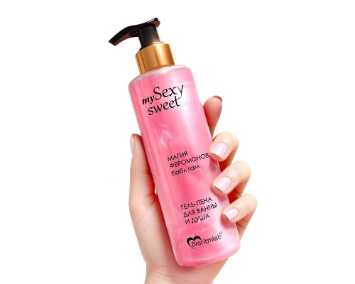 Гель-пена для ванны и душа Sexy Sweet с феромонами и ароматом бабл-гам - 200 мл.