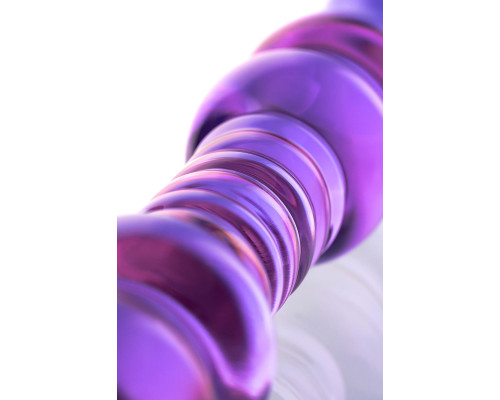 Двусторонний стеклянный фаллос-ёлочка - 22,5 см.