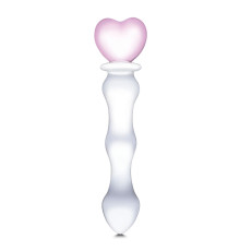 Стеклянный фаллоимитатор с сердцем в основании