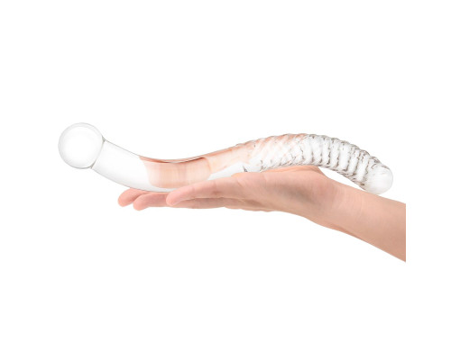 Стеклянный фаллоимитатор 11’’ Glass Pelvic Wand Double Ended - 28 см.