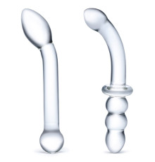 Набор из 2 стеклянных изогнутых фаллоимитаторов