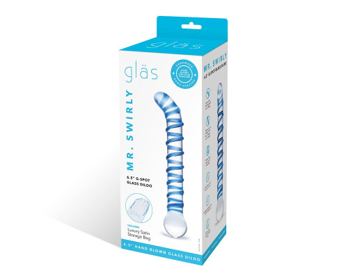 Изогнутый стеклянный фаллос G-Spot Glass Dildo - 17 см.