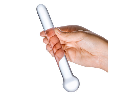 Стеклянный жезл с шаром - 16,5 см.