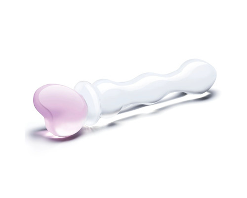 Стеклянный фаллоимитатор с сердцем в основании