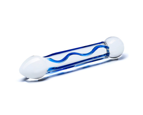 Текстурированный фаллоимитатор из стекла - 17 см.