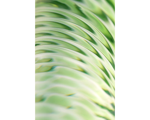 Стеклянный фаллоимитатор со спиралевидным рельефом - 16,5 см.