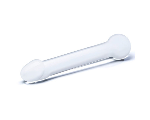 Стеклянный дилдо с реалистичной головкой - 16 см.