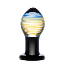 Яркая стеклянная втулка для анальной стимуляции,  9 см