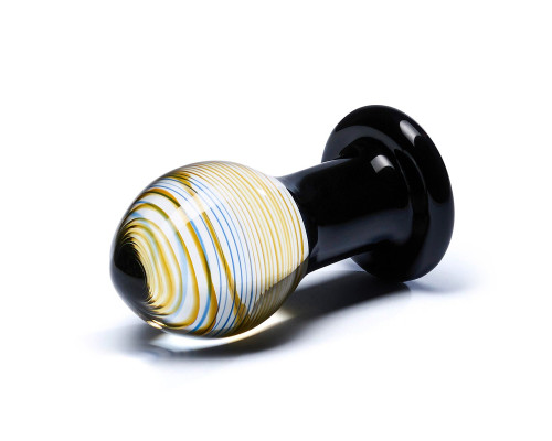 Яркая стеклянная втулка для анальной стимуляции,  9 см