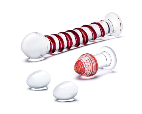 Набор из 4 стеклянных предметов Mr. Swirly Set