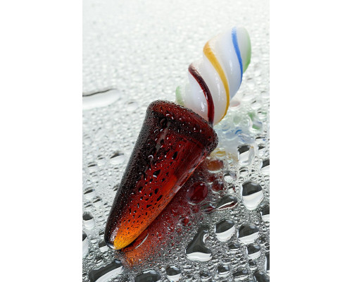 Коническая стеклянная анальная втулка Sexus Glass - 16 см.