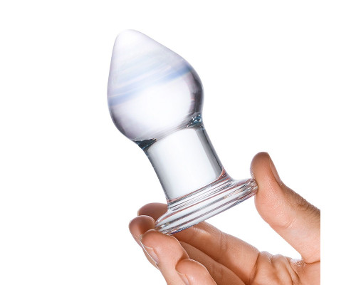 Классическая анальная пробка Amethyst Rain Small - 8 см.