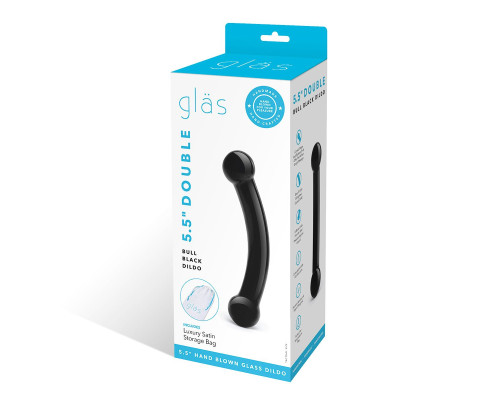 Стеклянный двусторонний стимулятор простаты, 14 см.