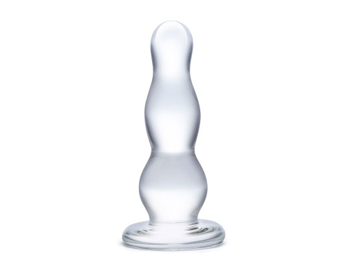 Анальный стимулятор-елочка из прозрачного стекла - 9 см.