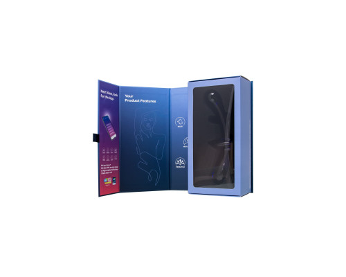 Синий двусторонний стеклянный фаллоимитатор Double Crystal - 19,5 см.