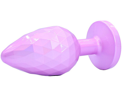 Розовая алюминиевая текстурная анальная пробка - 7,5 см.