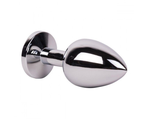 Большой стальной плаг с розовым кристаллом Pink Bubble Gum - 9,5 см.