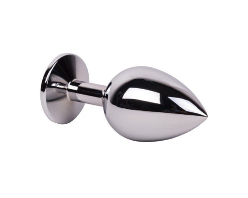 Большой стальной плаг с черным кристаллом Black Rave - 9,5 см.