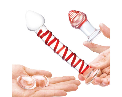 Набор из 4 стеклянных предметов Mr. Swirly Set