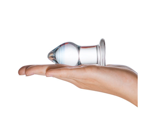 Классическая анальная пробка Amethyst Rain Small - 8 см.