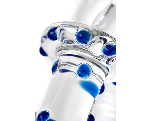 Стеклянная прозрачная втулка с кольцом - 14 см.