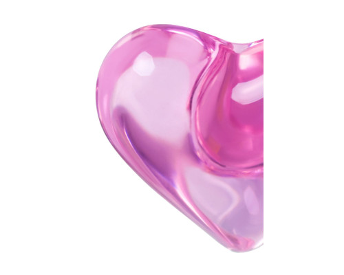 Розовая фигурная анальная втулка - 9,8 см.