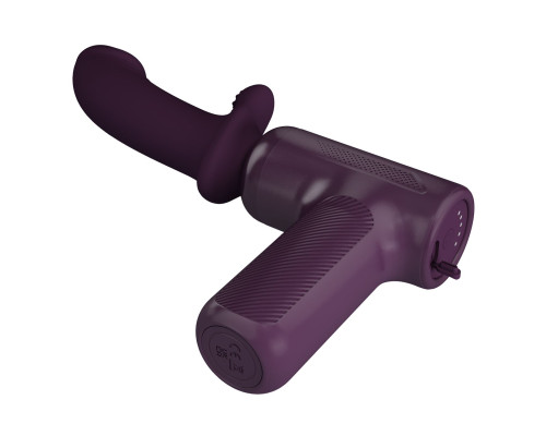 Сливовый вибромассажёр с поступательными движениями DJ Scholar