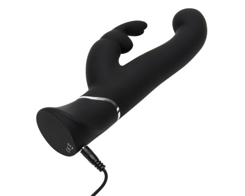 Черный вибратор-кролик G-Spot Stroking Vibrator - 24,2 см.