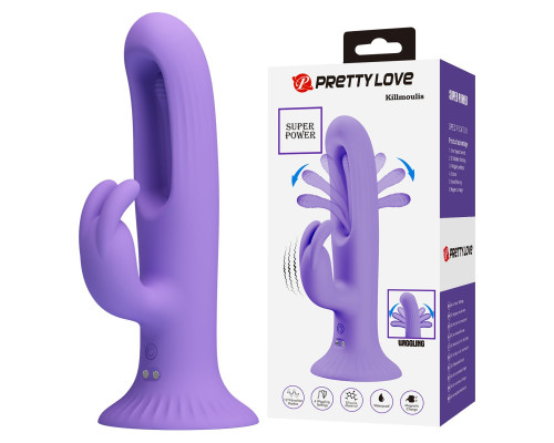 Сиреневый вибратор c функцией фингеринга Killmoulis - 17,5 см.