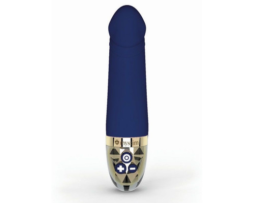 Синий вибратор для G-точки Real Deal Neal - 16,5 см.