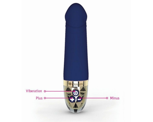 Синий вибратор для G-точки Real Deal Neal - 16,5 см.