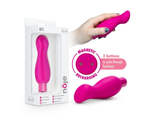 Лиловый вибромассажер B1 - 13,97 см.