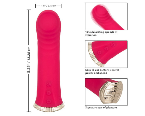 Ярко-розовый мини-вибромассажер для стимуляции точки G Uncorked Merlot - 13,25 см.