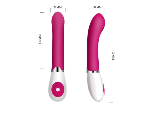 Розовый вибратор Daniel - 19,5 см.