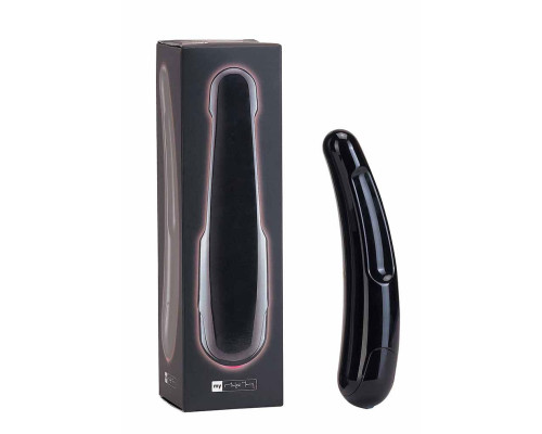 Чёрный многоскоростной дизайнерский вибромассажёр Saber - 17,5 см.