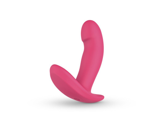 Розовый интерактивный вибромассажёр для ношения Ivy - 12,5 см.