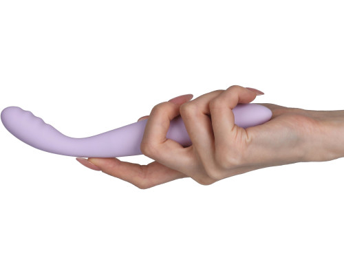 Сиреневый вибростимулятор Cici 2 с функцией нагрева - 17,8 см.