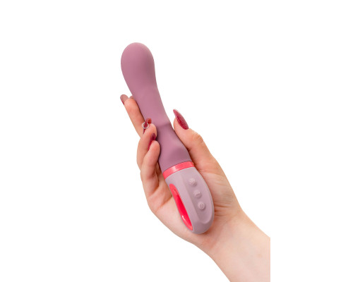 Розовый вибратор для G-стимуляции Rose - 19 см.