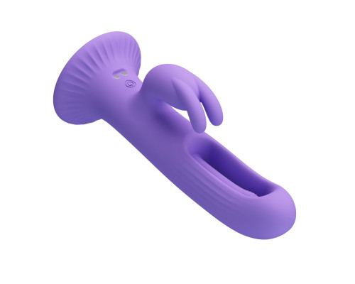 Сиреневый вибратор c функцией фингеринга Killmoulis - 17,5 см.