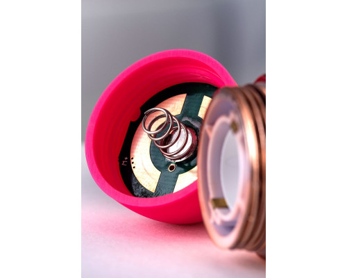 Розовый рельефный вибростимулятор точки G - 16 см.