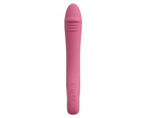 Розовый тонкий вибратор для точки G Slim G-Spot Rose - 21,4 см.