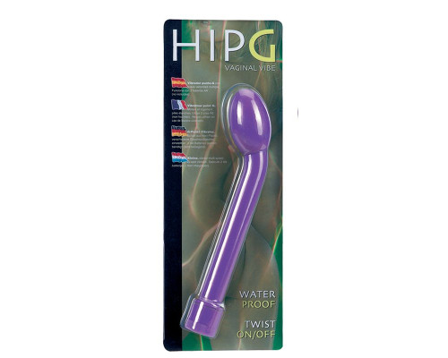 Фиолетовый вибростимулятор для G-точки HIP-G - 18,5 см.