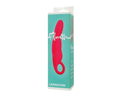Розовый вибратор для точки G с двигающейся головкой Carnation - 19 см.