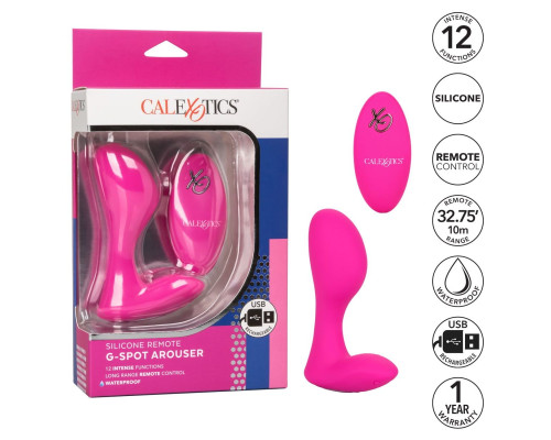 Розовый массажер G-точки Remote G Spot Arouser - 10,75 см.