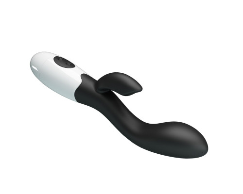 Черный вибратор-кролик для G-стимуляции Brighty - 20 см.