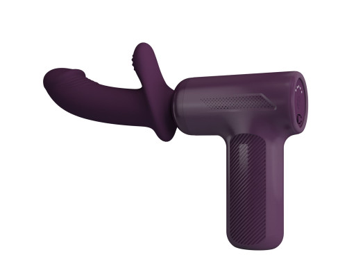 Сливовый вибромассажёр с поступательными движениями DJ Scholar