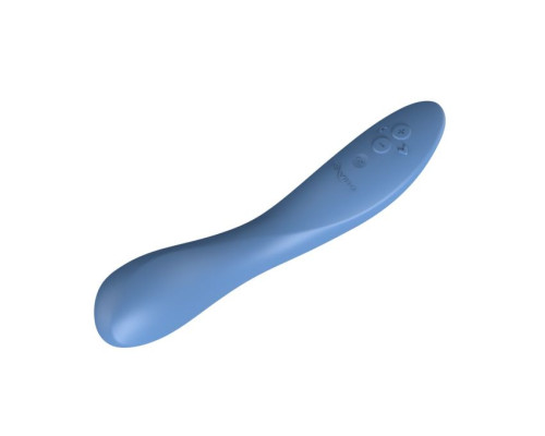 Голубой изогнутый вибромассажер We-Vibe Rave 2 - 21,7 см.