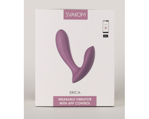 Розовый интерактивный вибромассажер Erica